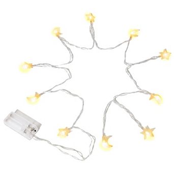 Star and Moon Fairy Lights for Bedroom Decoration and Ambiance 6.6FT 10 Bulbs