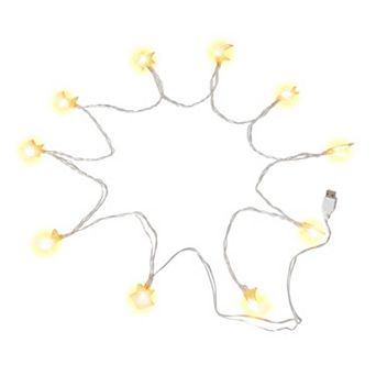 Star and Moon Fairy Lights for Bedroom Decoration and Ambiance 6.6FT 10 Bulbs