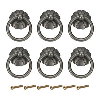 Drawer Ring Pull Handles, Ring Cabinet Knobs with Screws for Cupboard Cabinet Drawer Dresser