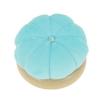 1 pc Pin Cushion, Wooden Base Needle Pincushions, Pumpkin Shape Round