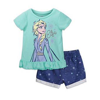 Disney's Frozen Queen Elsa 2 pc Tee and Shorts Set