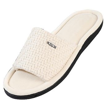 Roxoni Women’s Woven Velvet Knit Flat Sandals Stylish & Soft Insole