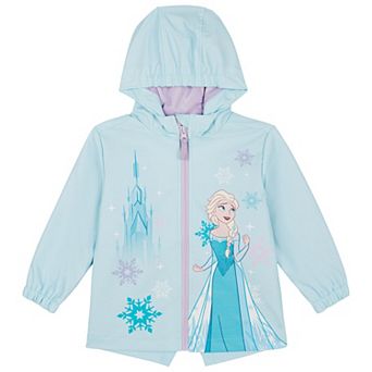 Disney's Frozen Queen Elsa Hooded Zip-Up Rain Jacket