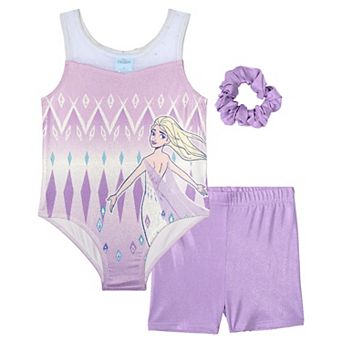 Disney's Frozen Queen Elsa Gymnastics Leotard and Shorts Set