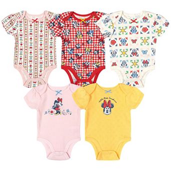Disney's Minnie Mouse 5-Pack Short Sleeve Bodysuits