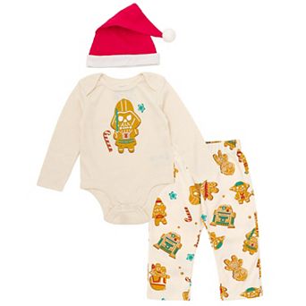 Star Wars Darth Vader Christmas Bodysuit Pants and Hat Set