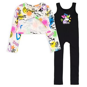 Disney's Minnie Mouse Fleece Crop Top and Jumpsuit Set
