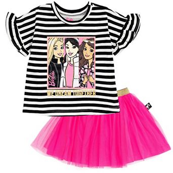 Barbie 2 pc T-Shirt and Tutu Skirt Set
