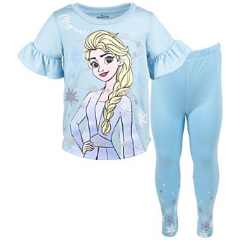 Disney's Frozen Queen Elsa 2 pc T-Shirt and Leggings Set