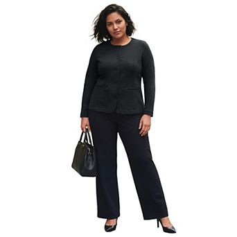 Avenue Women's Plus Size Ponte Button Blazer