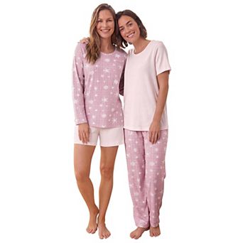 Dreams & Co. Plus Size 4 pc Thermal Pajama Set