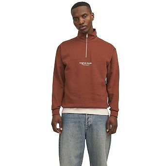 Jack And Jones Mens Originals Studio Half Zip Sweatshirt
