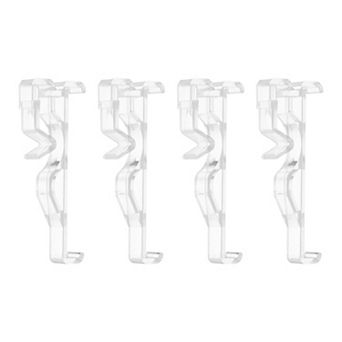 4 pc Valance Clips, 1.02''Vertical Hidden Retainer Holder Installation Bracket for Blinds Clear