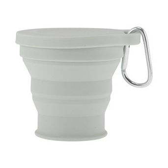 1 pc Folding Cup with Carabiner Folded Height Collapsible Cups