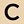 Gold Tone Letter C