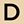 Gold Tone Letter D