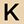 Gold Tone Letter K