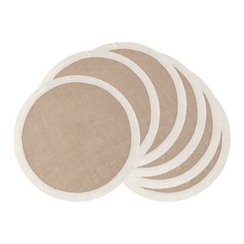 Farmhouse Placemats Set of 6 Round Mat Kitchen Table Mat 15x15 inch