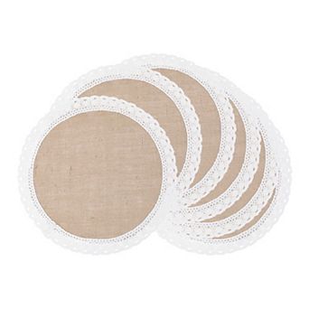 Farmhouse Placemats Set of 6 Round Mat for Table Decor Indoor Kitchen Table Mat 15x15 inch