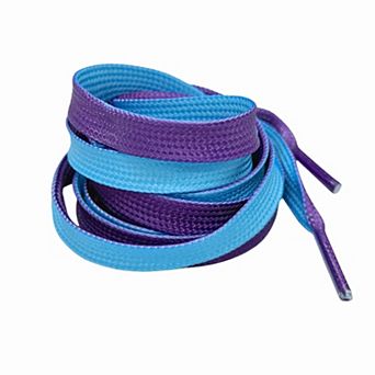 1 Pair Two-tone Flat Shoelaces Casual Stylish Shoestrings for Sneakers 55.1"