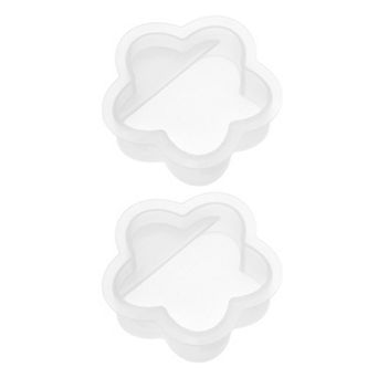 2 pc Mould Business Card Holder Flower-shaped for DIY Craft Home White