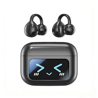 Wireless Bluetooth Open Ear Clip Headphones Sports Earphones with LED Touch Screen Waterproof