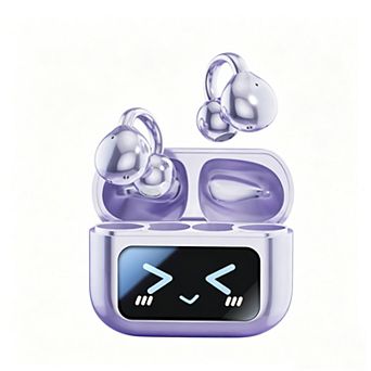Wireless Bluetooth Open Ear Clip Headphones Sports Earphones with LED Touch Screen Waterproof