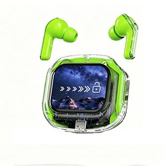 Touch Screen Wireless Earbuds,Transparent Charging Case,ENC Call Noise Canceling, 5 Colors