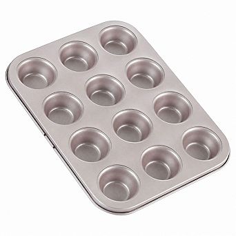 12-Cavity easy-release Mini Muffin Pan for Oven Baking Cupcakes and Desserts Bakeware