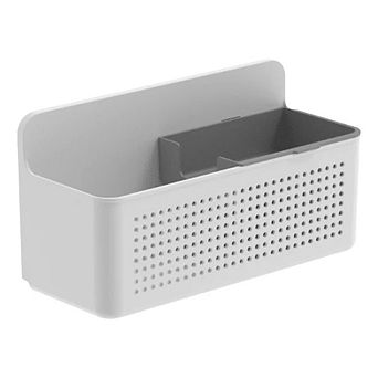 OU Hanging Sink Organizer - Self Adhesive Caddy with Removable Sponge Tray for Kitchen Storage
