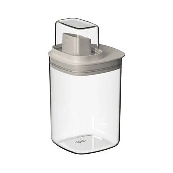 OU 34 oz Clear Laundry Detergent Dispenser with Measuring Cap, Airtight Soap and Detergent Organizer