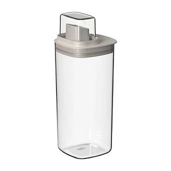 OU 50 oz Clear Airtight Dispenser with Measuring Cap, Lightweight Soap and Fabric Softener Organizer