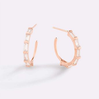 Baguette Diamond Hoop Earrings