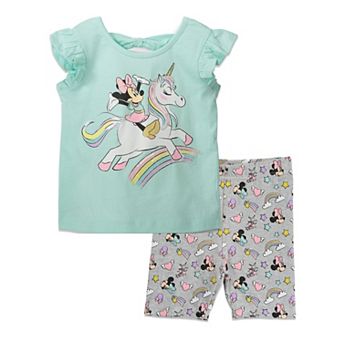 Disney's Minnie Mouse 2 pc T-Shirt and Bike Shorts Set