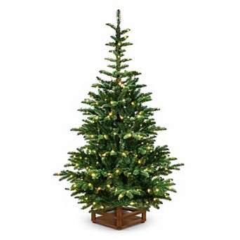 Christmas Tree with 400 Warm White LEDs and Wooden Base