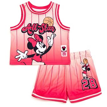 Disney's Minnie Mouse 2 pc Basketball Jersey and Shorts Set