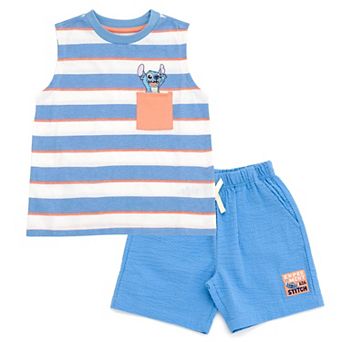 Disney's Lilo & Stitch 2 pc Sleeveless Tank Top and Shorts Set