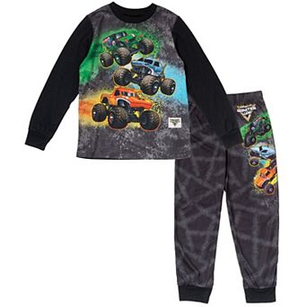 Monster Jam 2 pc Pajama Top and Pants Set