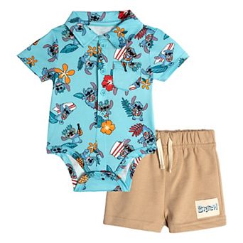 Disney's Lilo & Stitch 2 pc Bodysuit and Shorts Set