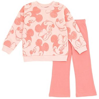 Disney's Minnie Mouse 2 pc Sweatshirt and Flare Leggings Set