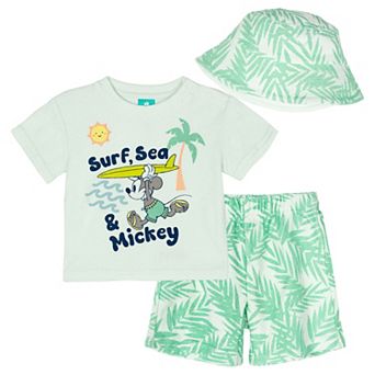 Disney's Mickey Mouse T-Shirt and Shorts Set with Bucket Hat