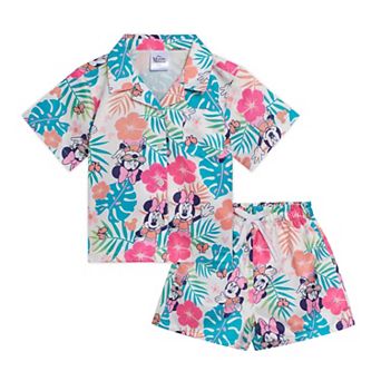 Disney's Minnie Mouse 2 pc Button-Down and Shorts Set