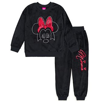 Disney's Minnie Mouse 2 pc Velour Sweatshirt and Pants Set