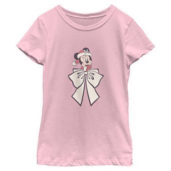 Girls 6-16 Disney’s Minnie Mouse Mrs. Claus Bow Graphic Tee