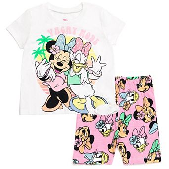Disney's Minnie Mouse 2 pc T-Shirt and Bike Shorts Set