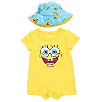 SpongeBob SquarePants 2 pc Romper and Hat Set