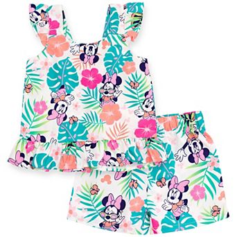 Disney's Minnie Mouse 2 pc Sleeveless Tank Top and Shorts Set