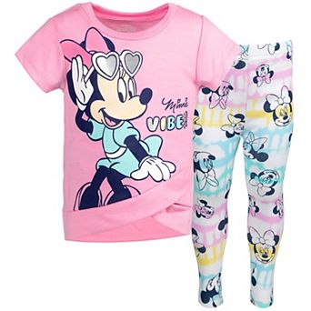 Disney's Minnie Mouse 2 pc Short Sleeve T-Shirt and Leggings Set