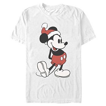 Men's Disney's Mickey Mouse Santa Hat Graphic Tee