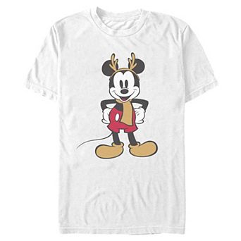 Men's Disney's Mickey Mouse Reindeer Antlers Graphic Tee